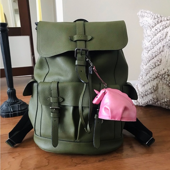 Coach Handbags - Coach Hudson Leather Backpack, Olive Green, F36811